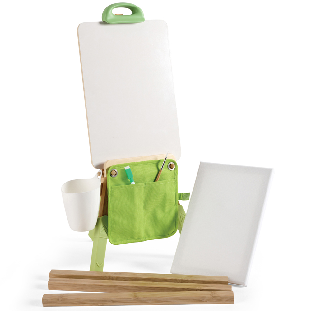 Hape Portable Bamboo Easel Play Set Image 3