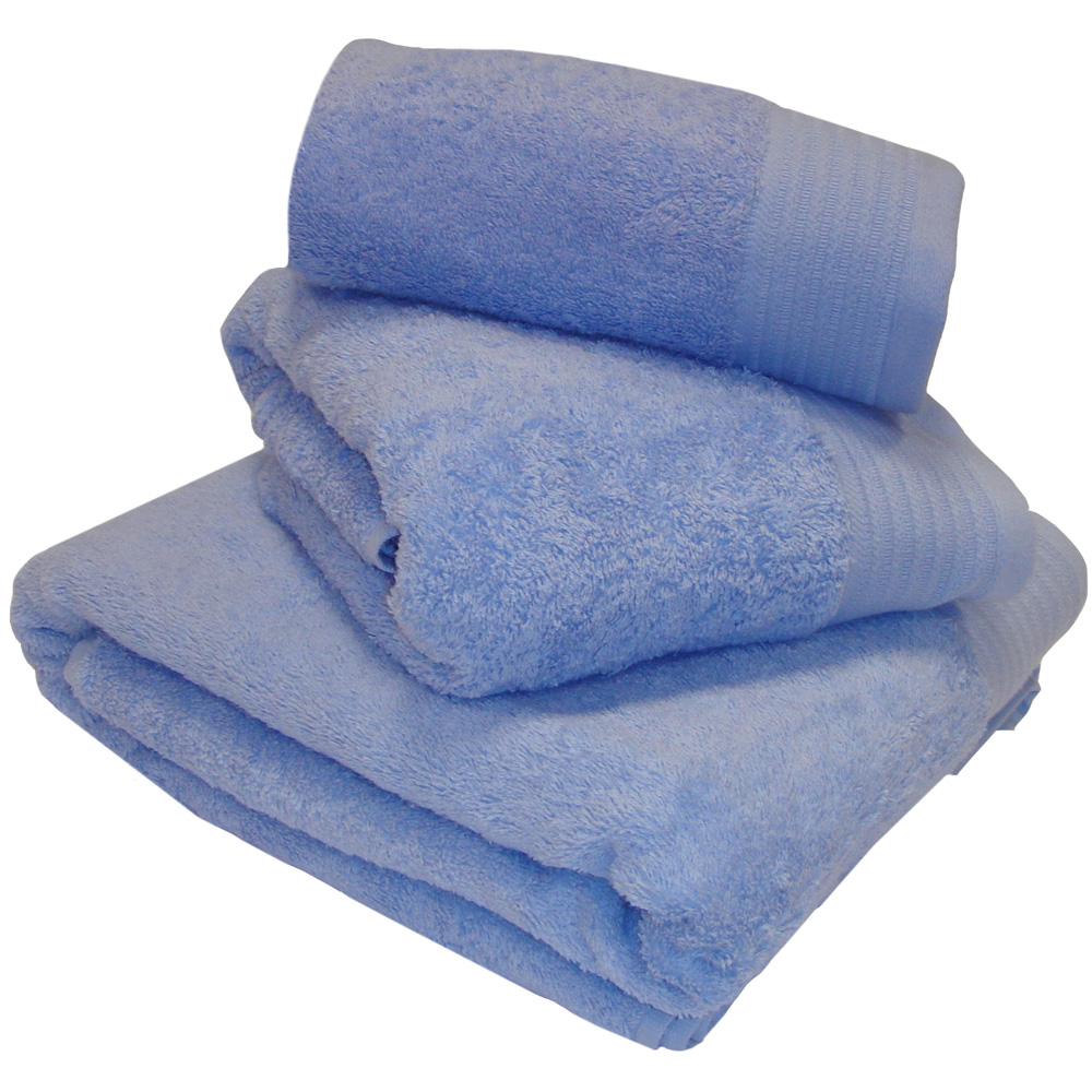 Rapport Home Chatsworth Super Soft and Absorbent Cotton Blue Bath Sheet Image 1