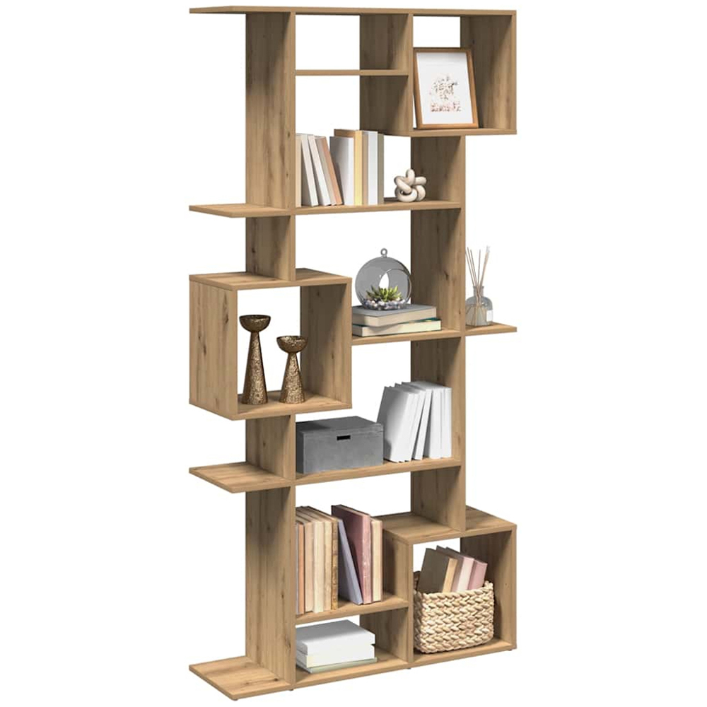 vidaXL 9 Shelf Artisian Oak Bookcase Image 3