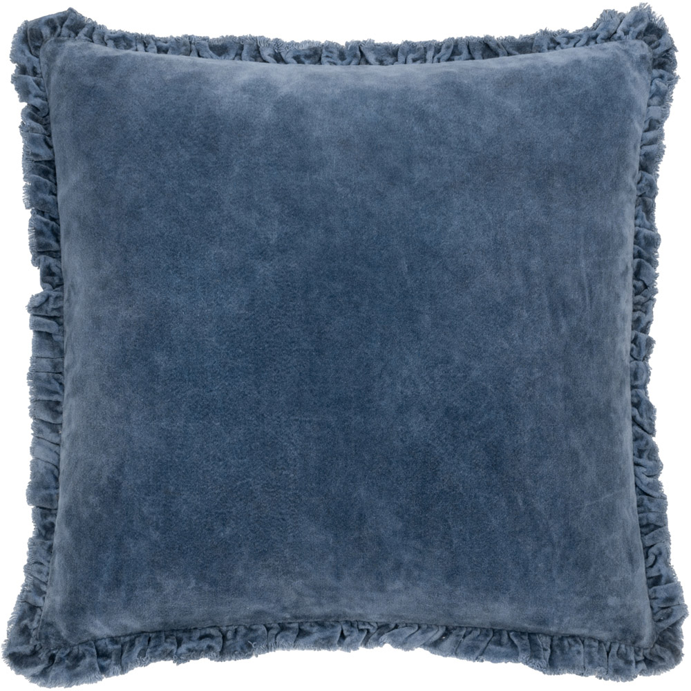 Yard Bertie Ink Cotton Velvet Cushion 45 x 45cm Image 1