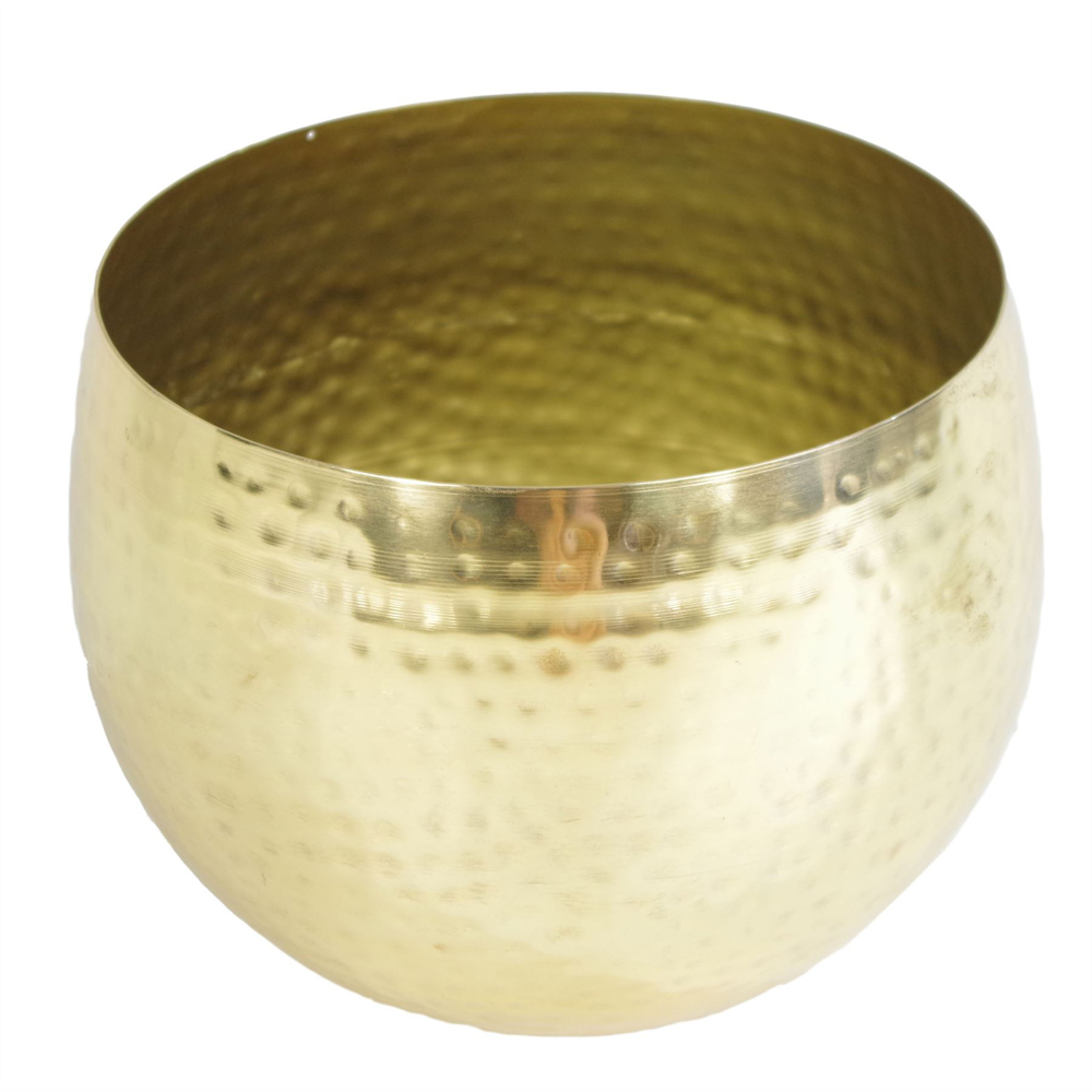 Leaf Artificial Monstera Plant in Golden Metal Planter 60cm Image 5