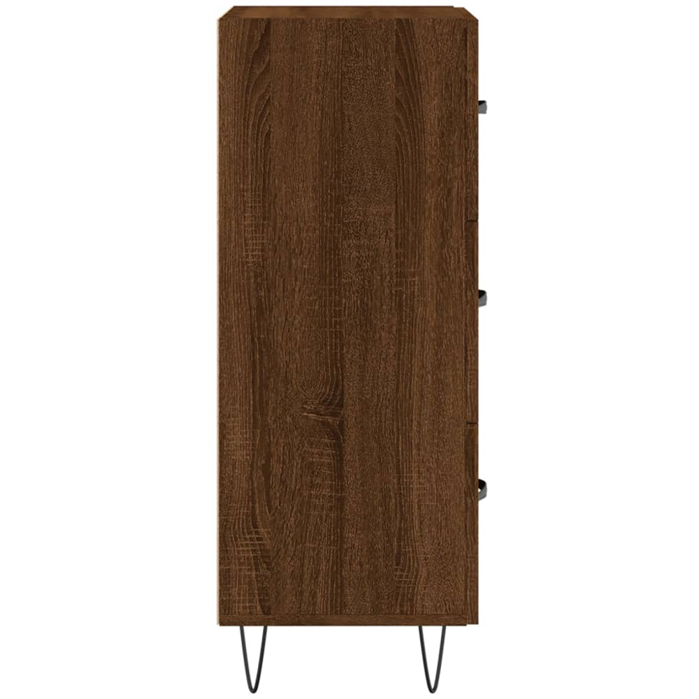 vidaXL 3 Drawer Brown Oak Sideboard Image 7