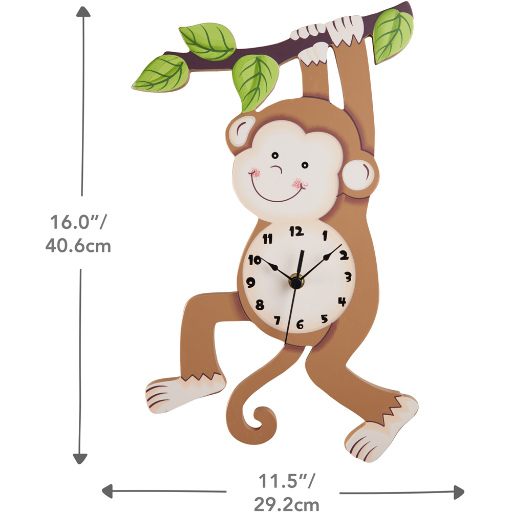 Teamson Kids Fantasy Fields Toy Furniture Sunny Safari Monkey Wall Clock Image 5