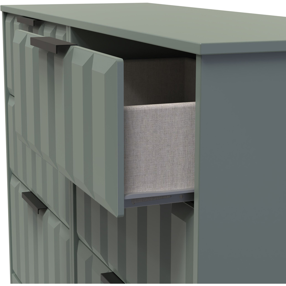 Crowndale New York 6 Drawer Reed Green Chest of Drawers Ready Assembled Image 6