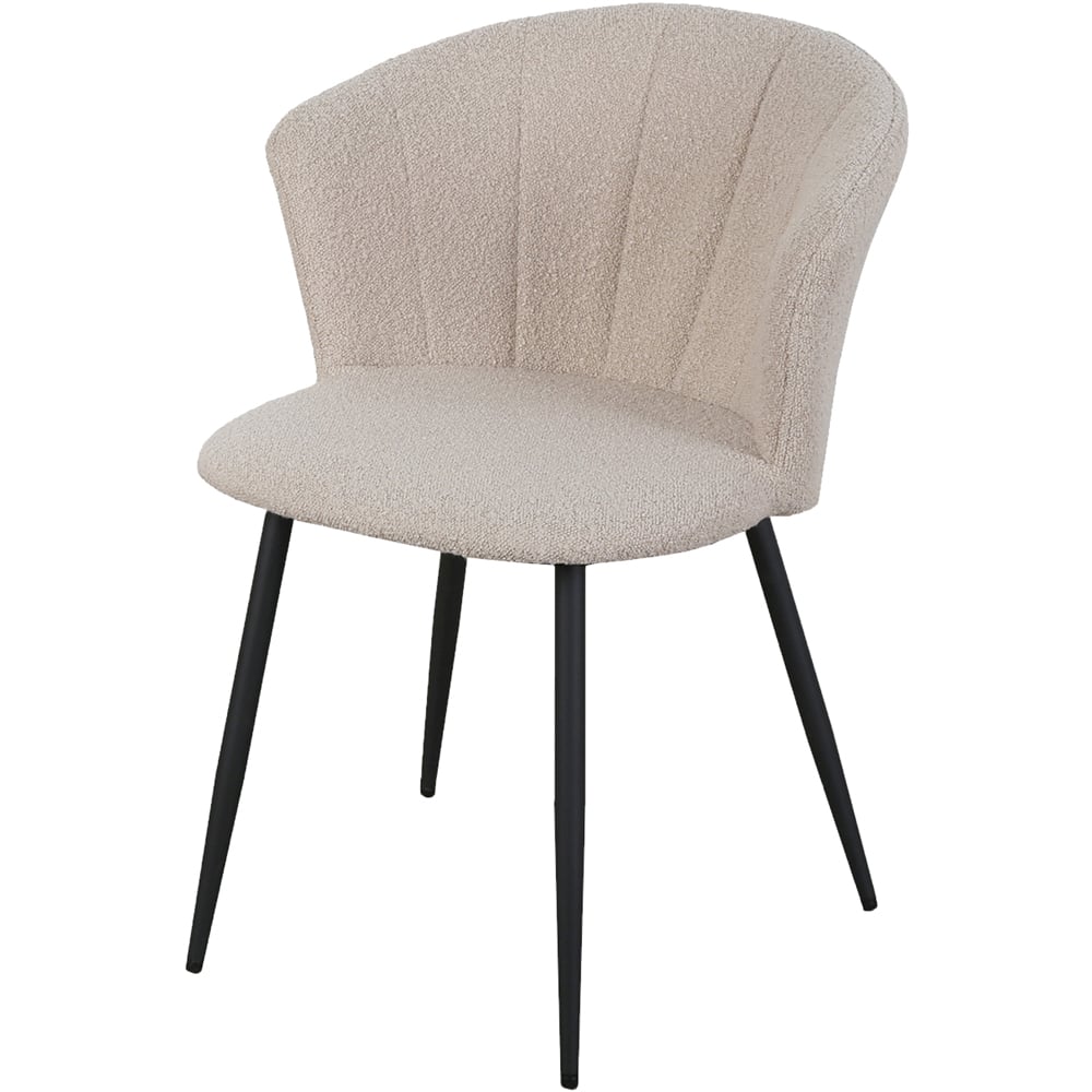 Dunelm Beige Boucle Accent Chair Image 2