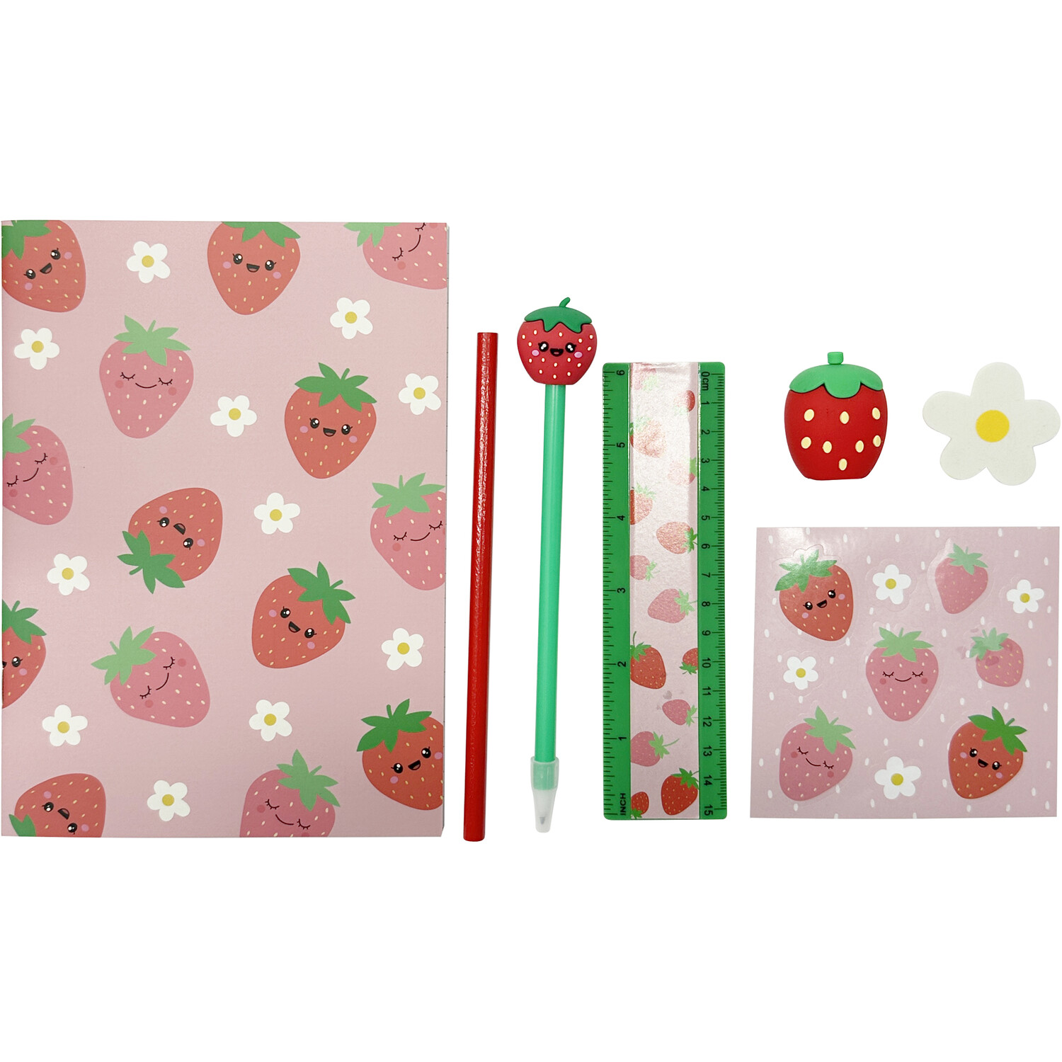 Strawberry Stationery Set - Multicolour Image 3