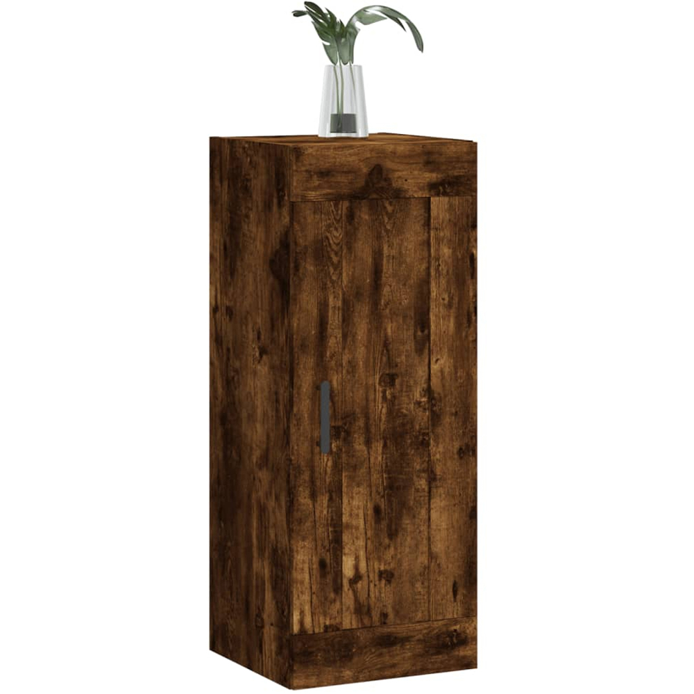 vidaXL Single Door Smoked Oak Wall Mounted Cabinet Image 4