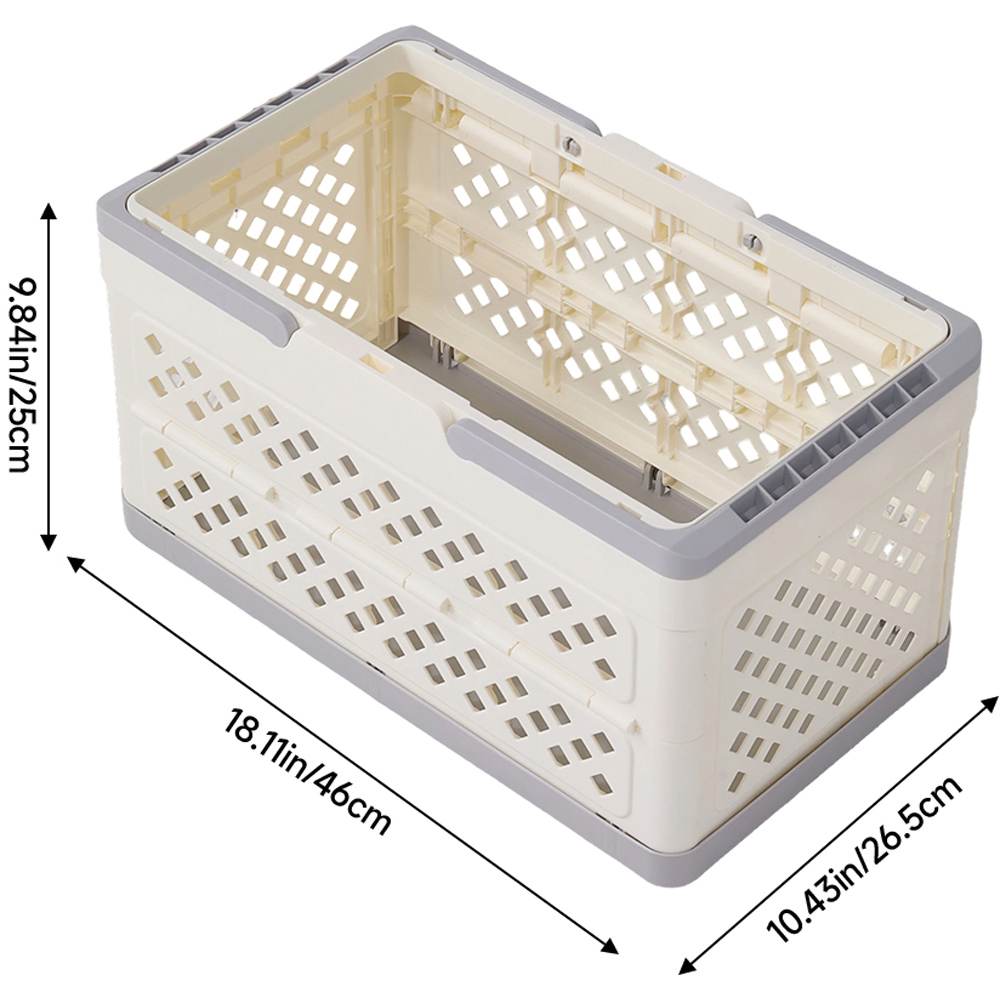 Living and Home Cream and Grey Foldable Laundry Basket Image 8