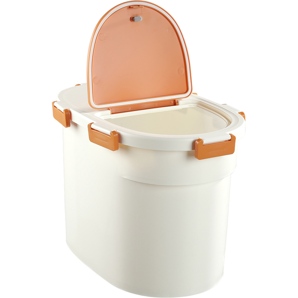 H&O Direct Orange Airtight Pet Food Storage Container with Scoop 21L Image 3