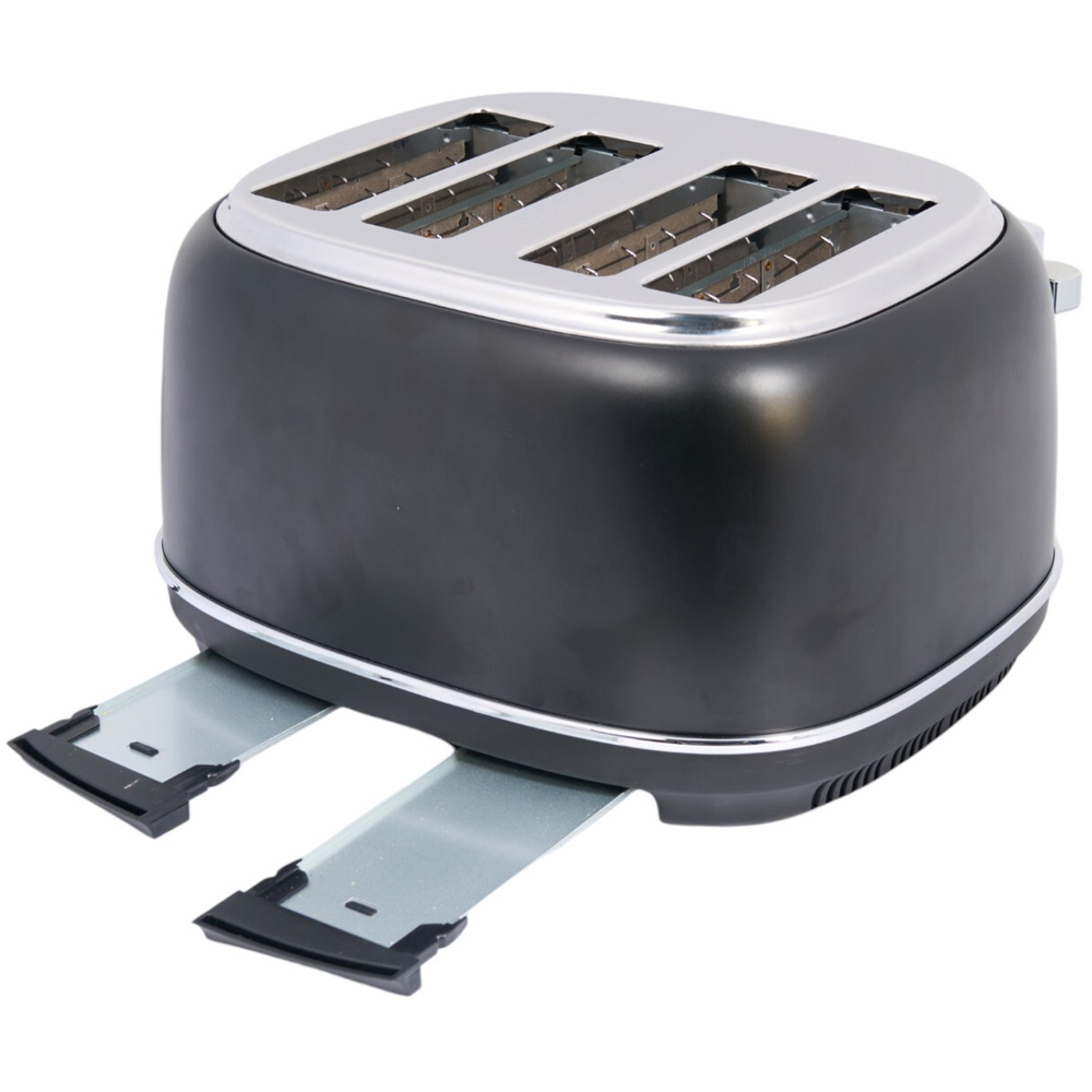Kitchen Master 4 Slice Retro Toaster Black Image 6