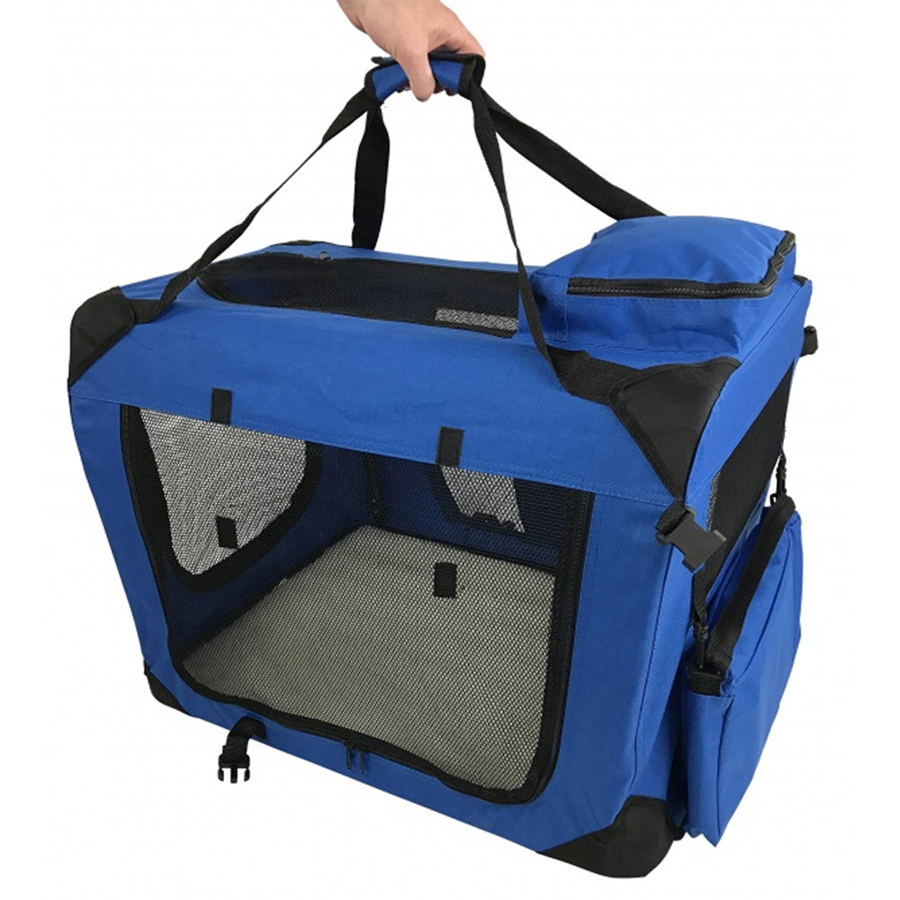 Folding Soft Crate Fabric Pet Carrier - Blue - XL Image 3