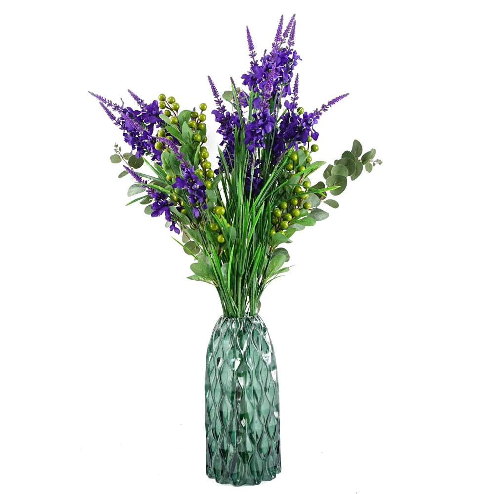 Botanik Green Waves Glass Vase 30cm Image 3