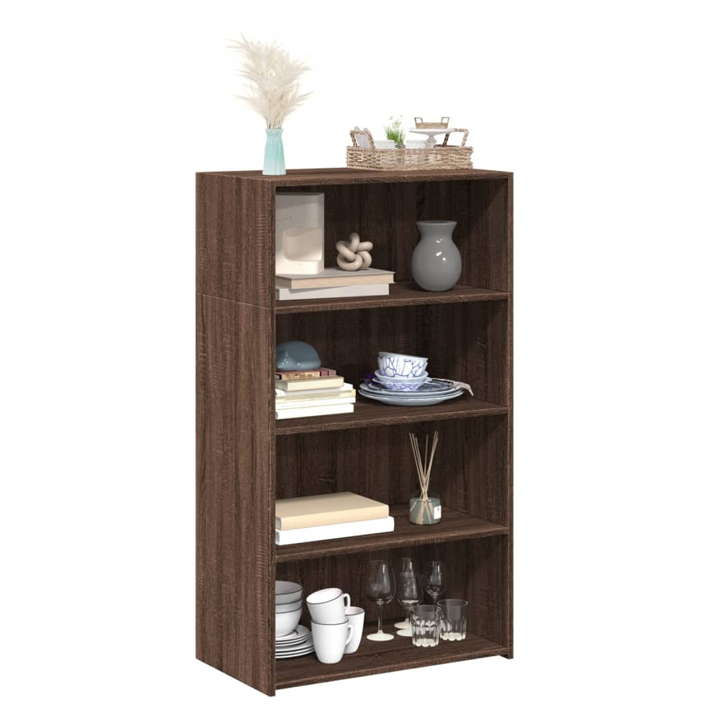 vidaXL 4 Shelf Brown Oak Highboard Image 4