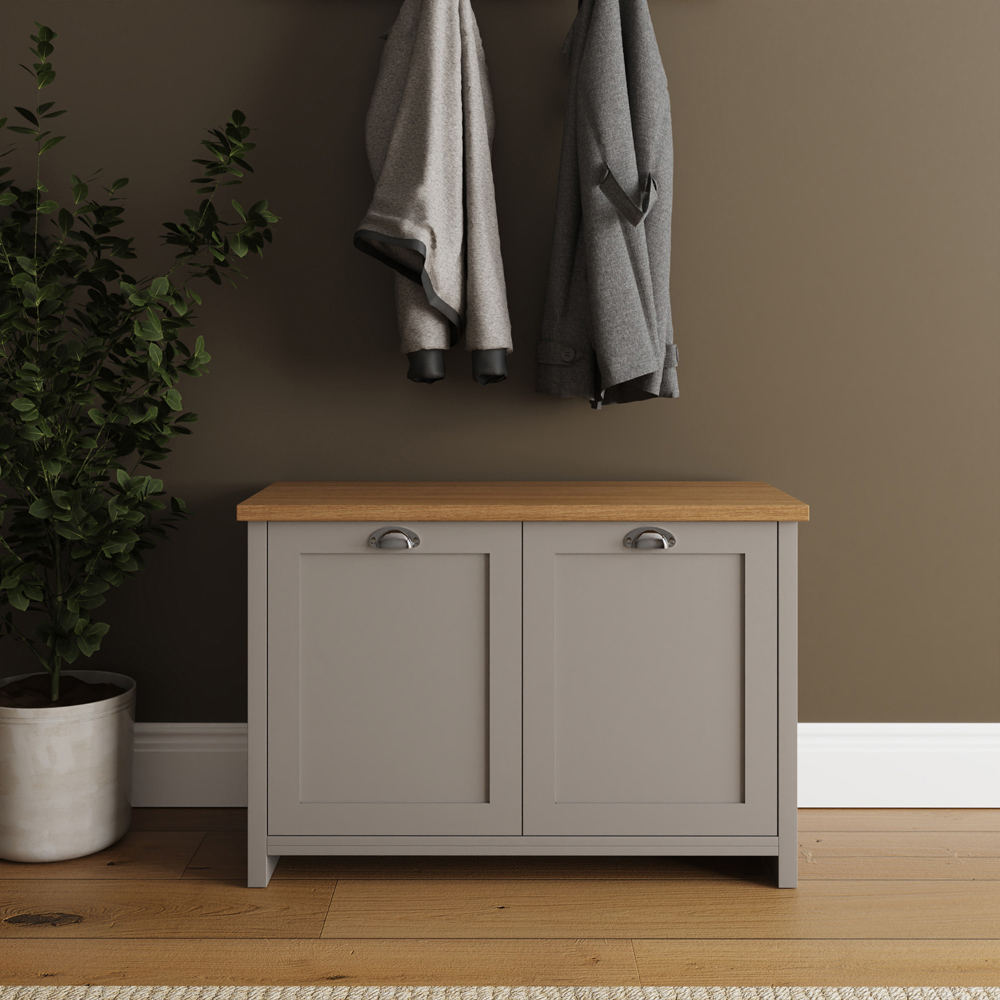 GFW Lancaster Grey Shoe Storage Image 6