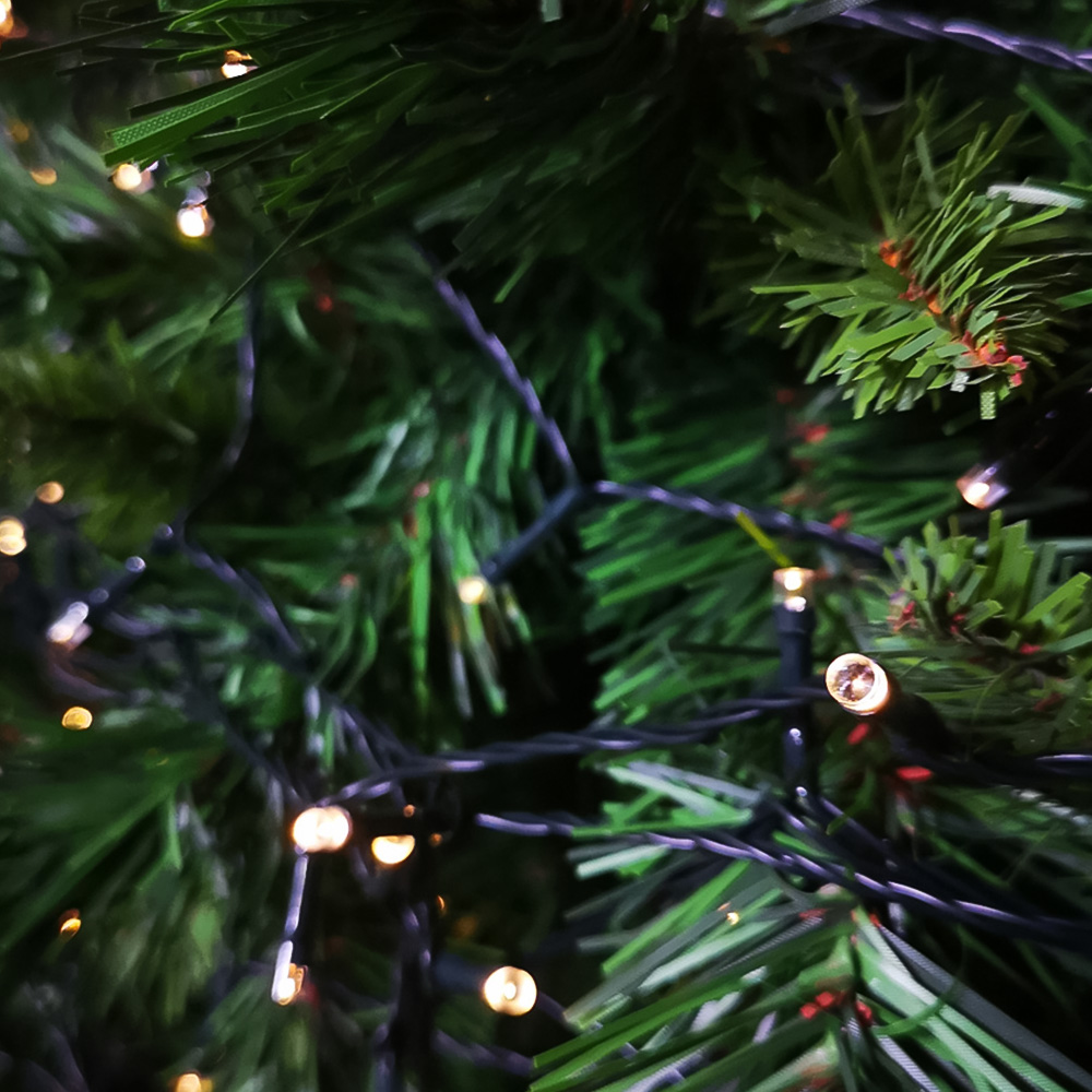 Premier TimeLights 1000 Warm White LED Multi-Function Green Cable String Light 100m Image 4