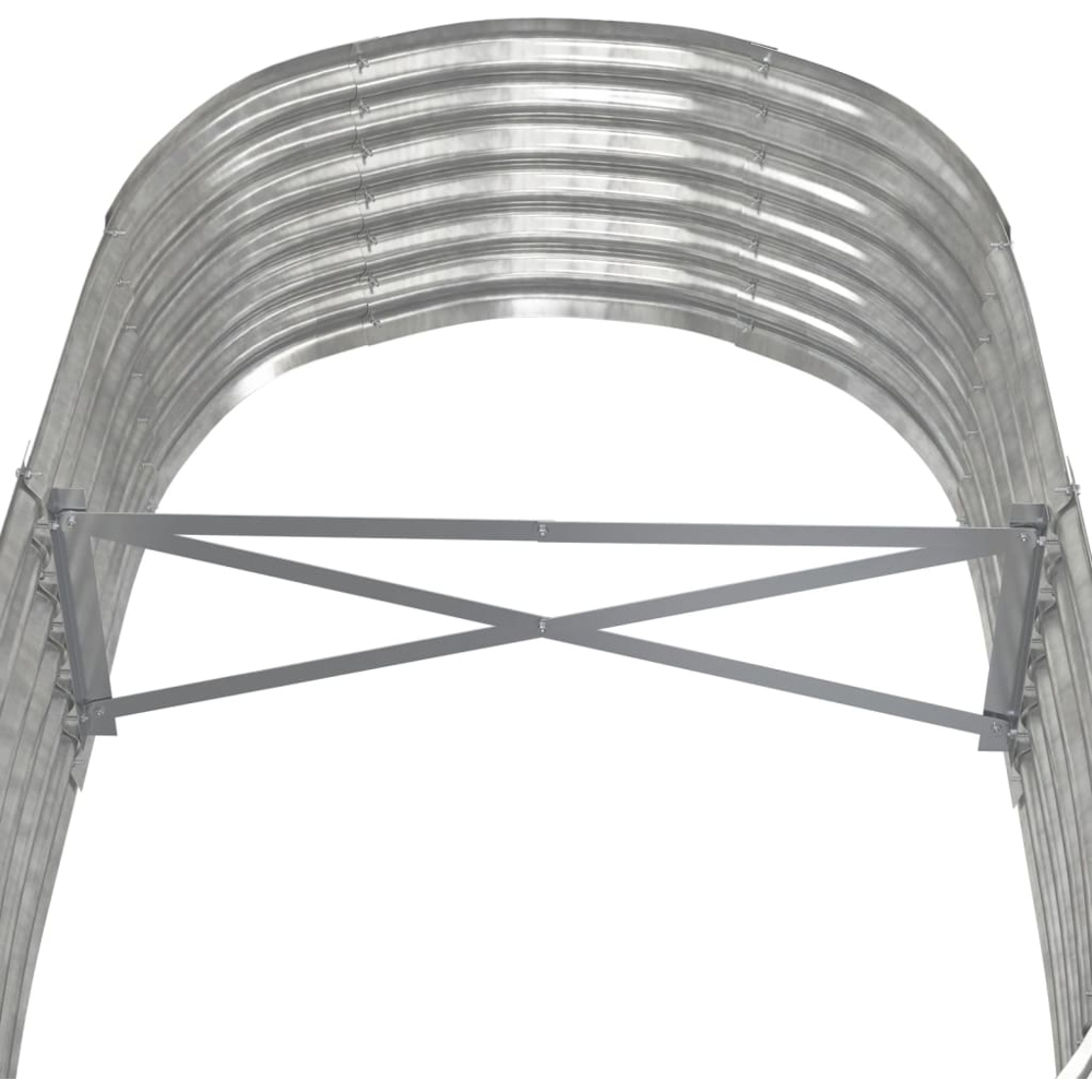 vidaXL Silver Steel Raised Garden Bed 36 x 152 x 80cm Image 4