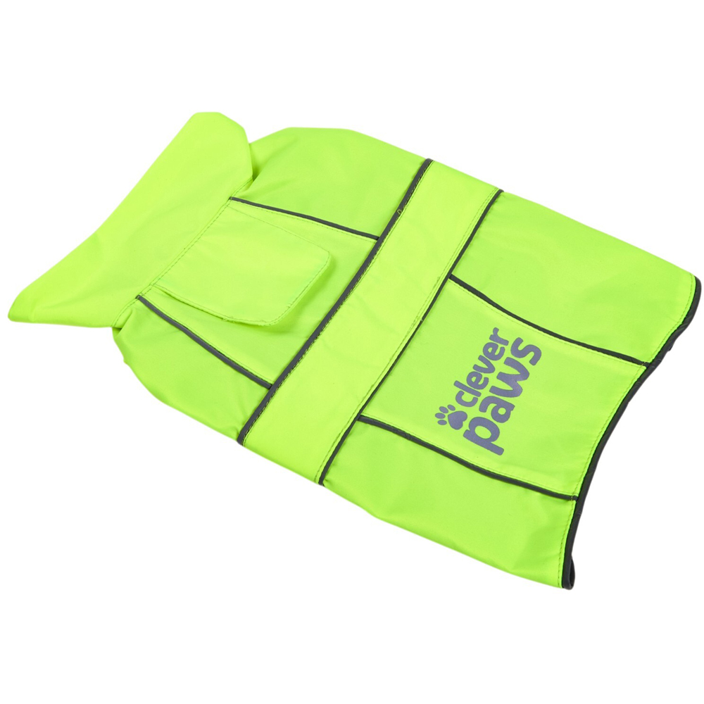 Lightweight Hi Visibility Dog Coat Neon Green XS Image 4