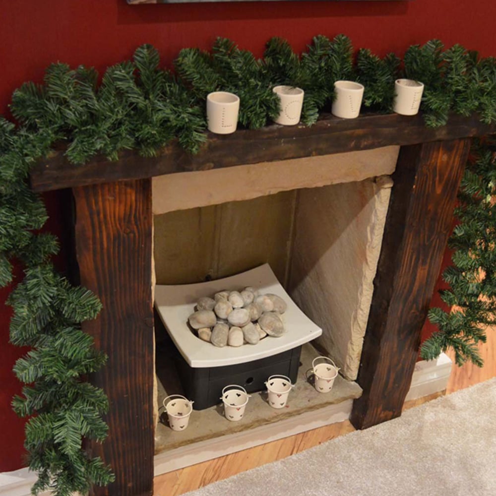 Samuel Alexander Plain Green Colorado Christmas Garland 270cm Image 9