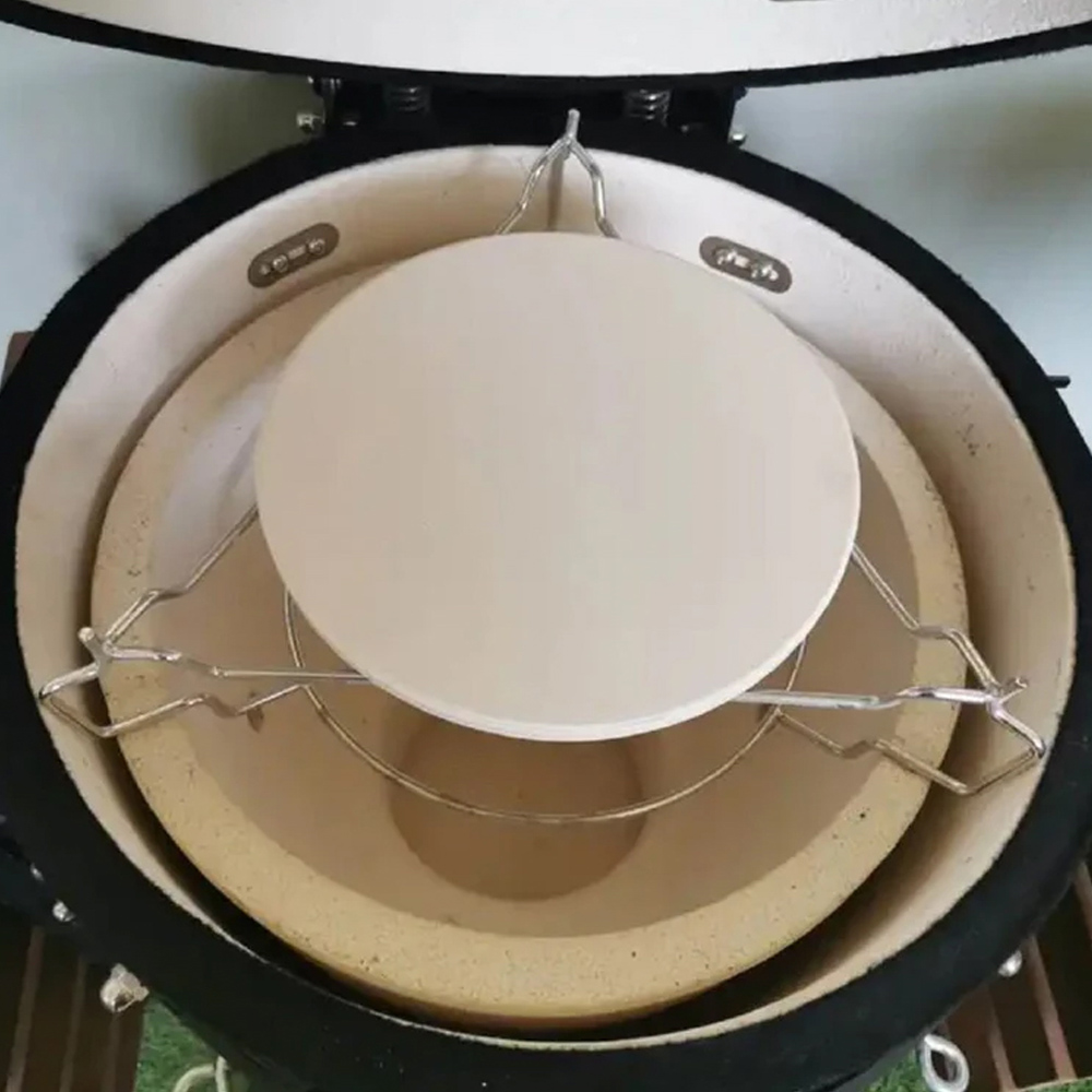 MonsterShop Elevator and Heat Deflector 3 in 1 Pizza Stone for Kamado BBQ Oven 18 inch Image 2