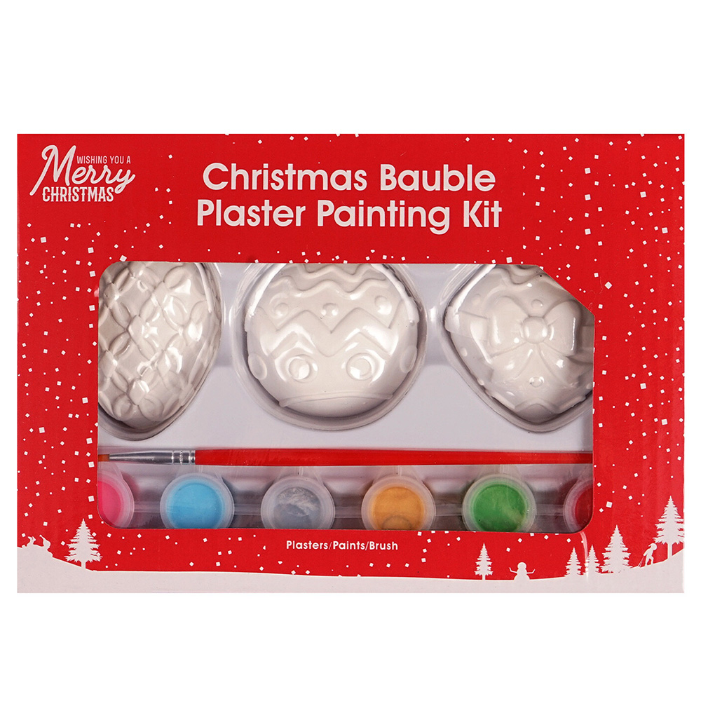 Christmas Bauble Plaster Painting Kit Image 1