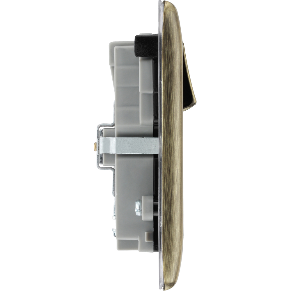 BG Nexus 13A Antique Brass Double Switched Socket with USB A and C Image 2