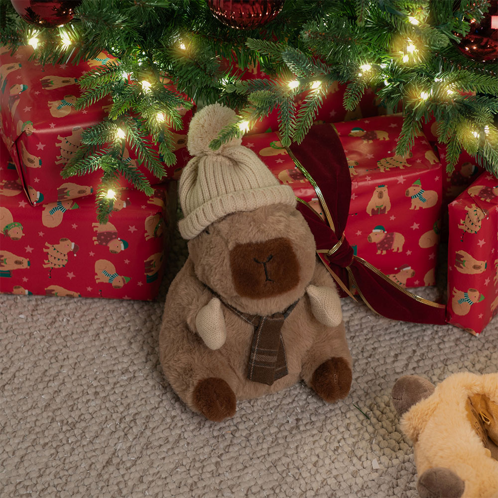 Winter Capybara Doorstop Brown Image 2