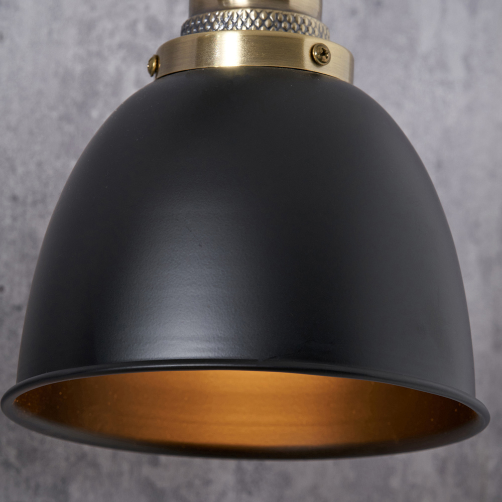 Pacific Lifestyle Augusto 3 Light Black and Gold Task Bar Pendant Light Image 4