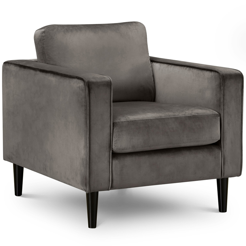 Julian Bowen Hayward Velvet Armchair Image 2