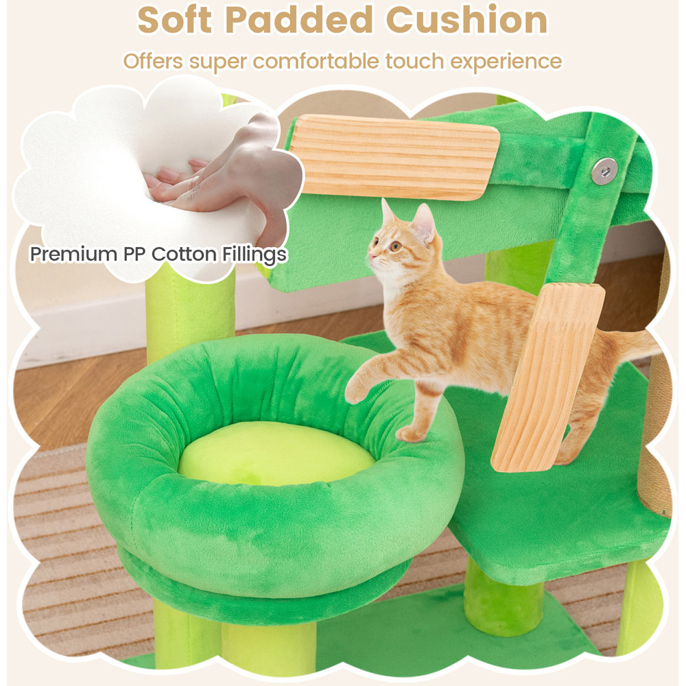 Costway 4 Tier Windmill Cat Tree with Scratching Post and Top Perch Image 6