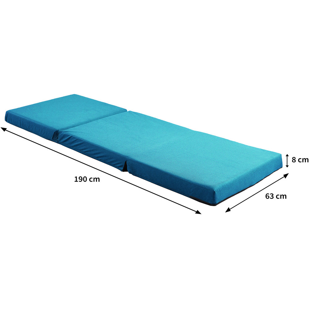Visco Therapy Single Turquoise Folding Futon Z Bed Mattress Image 5