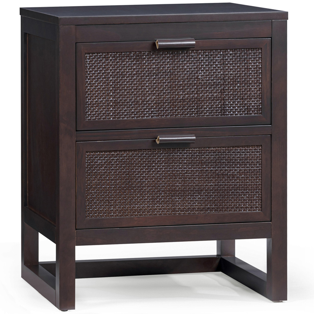Teamson Home Hatteras 2 Drawer Espresso Nightstand Image 2