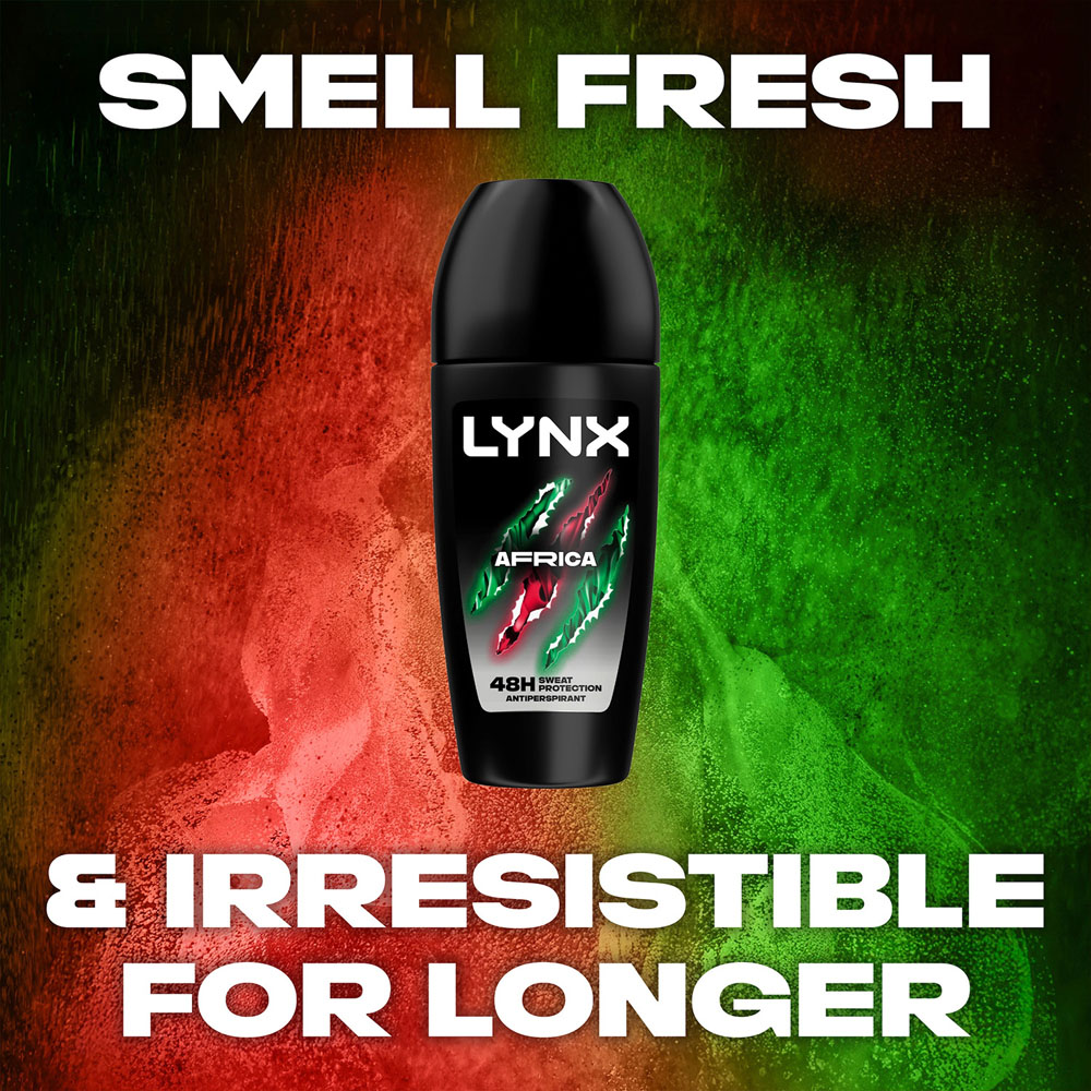 Lynx Africa 48 Hours Anti Sweat Protection Anti-Perspirant Roll On 50ml 18 Pack Image 6