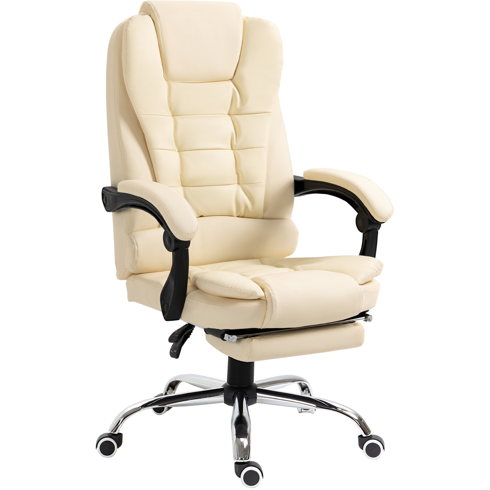 Portland Cream Recliner Executive Office Chair with Footrest Image 2