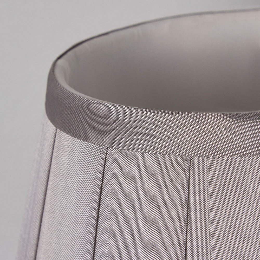Lighting Collection Barnes Light Grey Pleated Tapered Lamp Shade 20cm Image 4