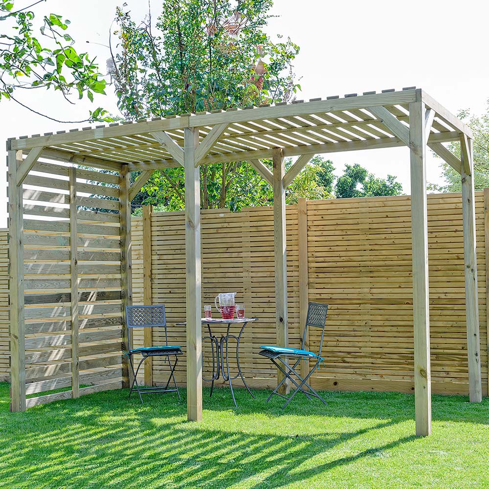 Shire Contemporary Urban 2.4 x 3.7m Pressure Treated Pergola Image 1