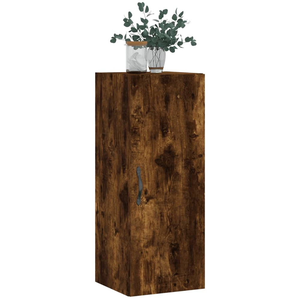vidaXL Single Door Brown Smoked Oak Wall Mounted Cabinet Image 3