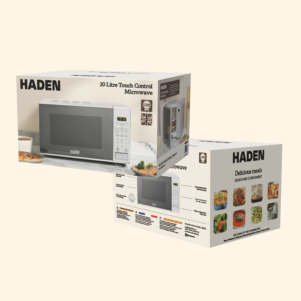 Haden 214676 Silver 20L Touch Control Microwave 800W Image 8