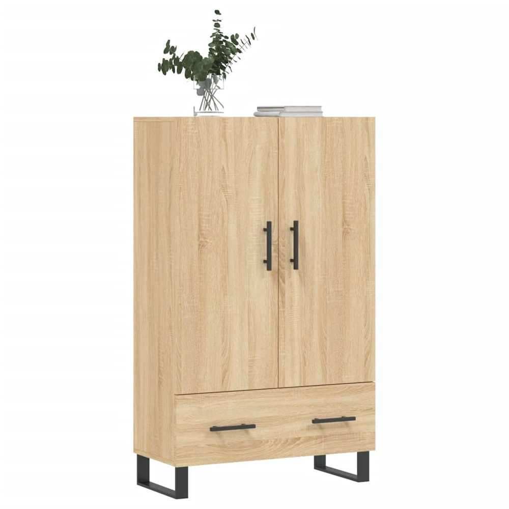 vidaXL 2 Door Single Drawer Sonoma Oak Highboard Image 3