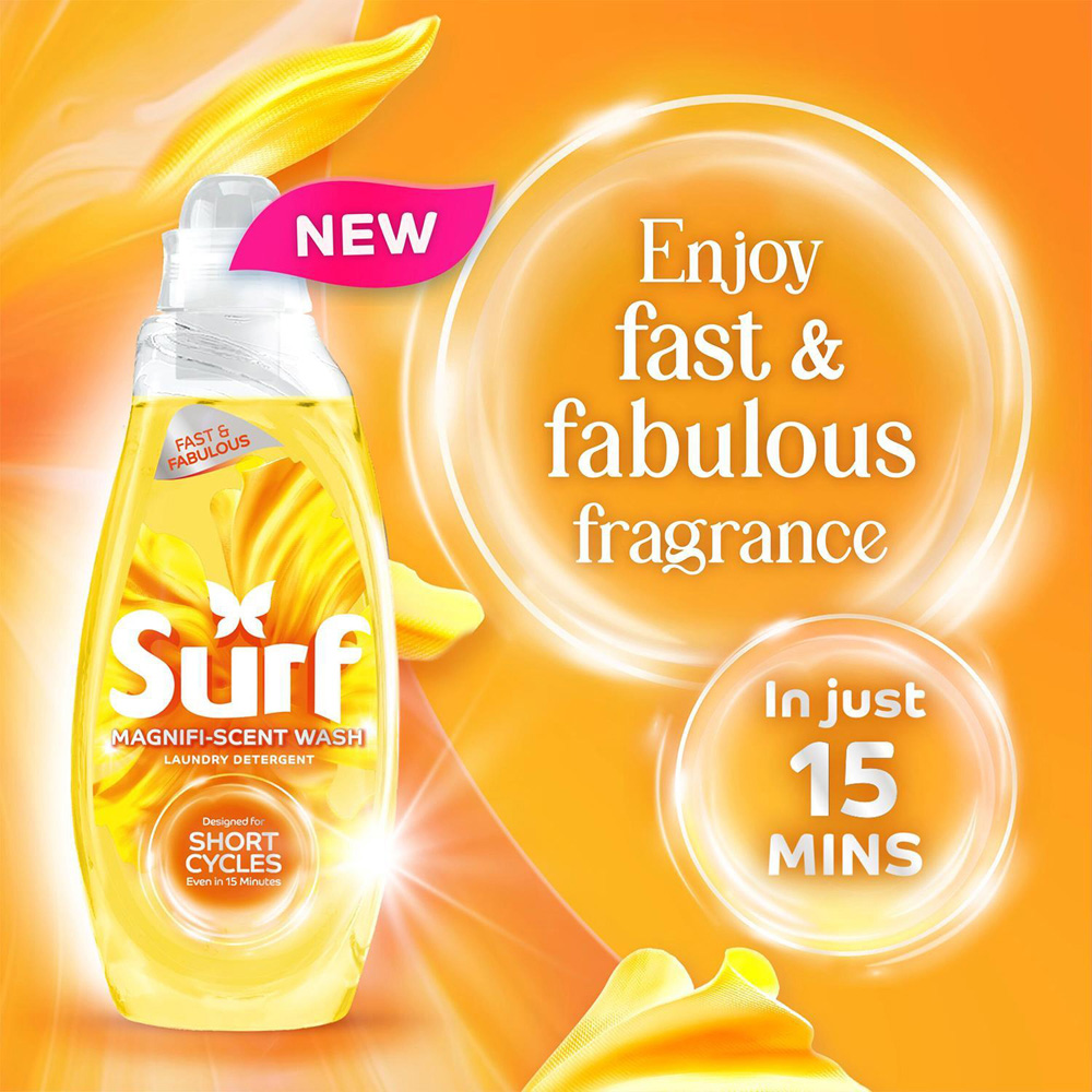 Surf Magnifi-Scent Wash Sunshine Blossom Liquid Laundry Detergent 31 Washes 837ml 8 Pack Image 6
