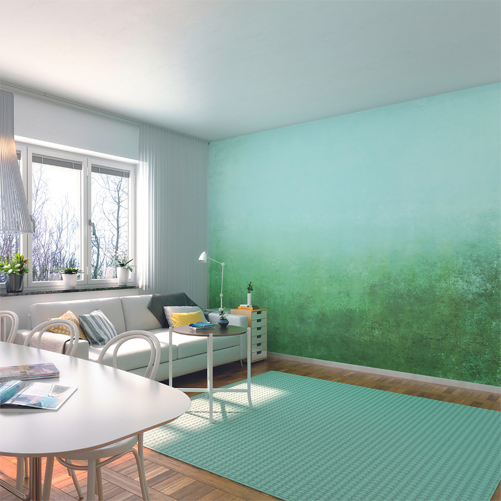 Origin Murals Ombre Gradient Green Wall Mural Image 3