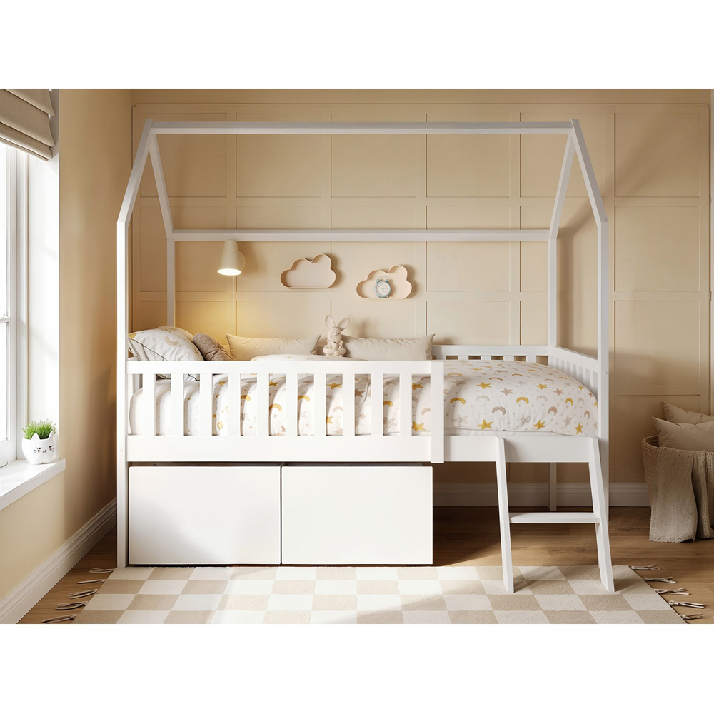 Flair Explorer Single White Mid Sleeper Bed Image 5