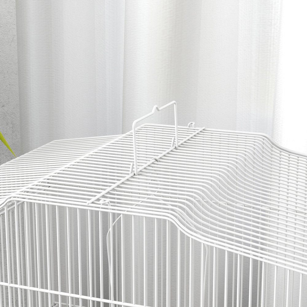 PawHut White Large Bird Cage 59 x 36 x 47cm Image 3