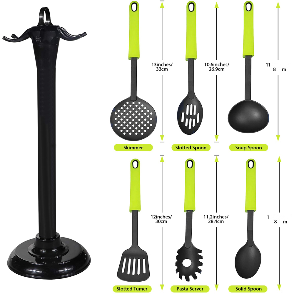 ATEK 7 Piece Non-Stick Kitchen Utensil Set with Stand Image 9