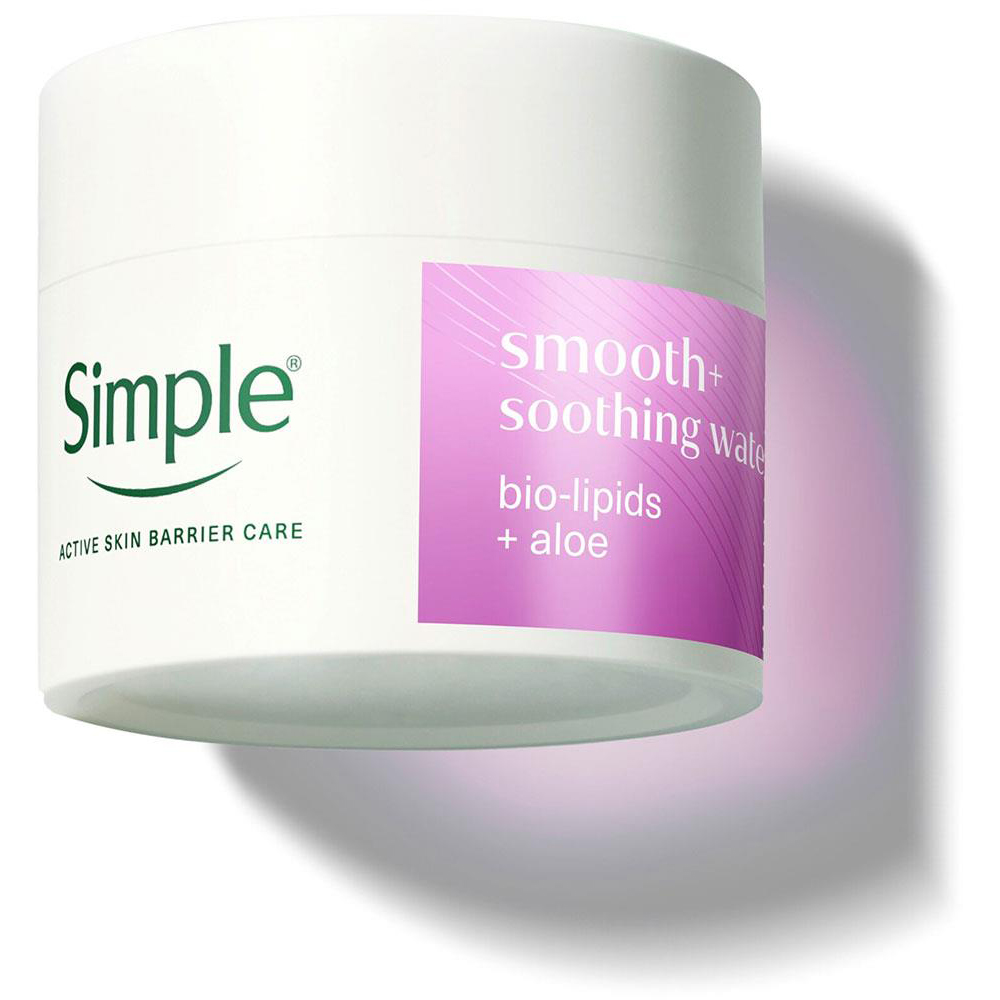 Simple Smooth+ Soothing Water Hydrating Care Face Moisturiser Cream 50ml 3 Pack Image 9
