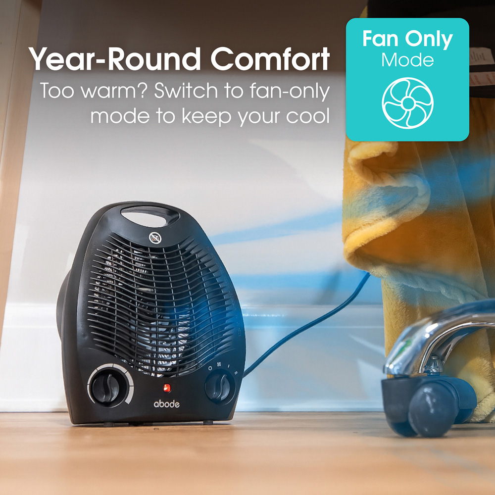 Abode AFH1002B Black Fan Heater 2000W Image 4