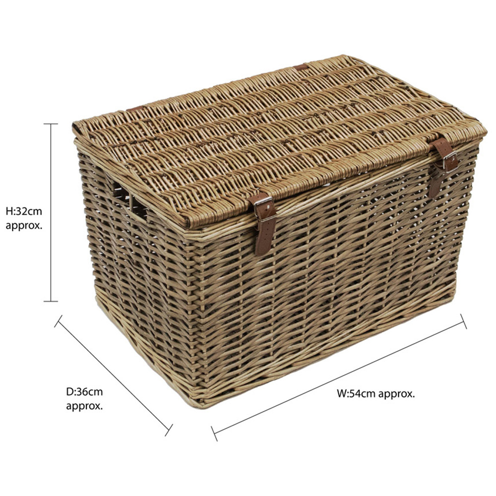 JVL Large Natural Willow Wicker Storage Hamper Basket Image 8