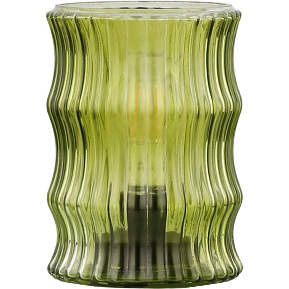Ribbed Wavy Battery-Operated Light Olive Image 3