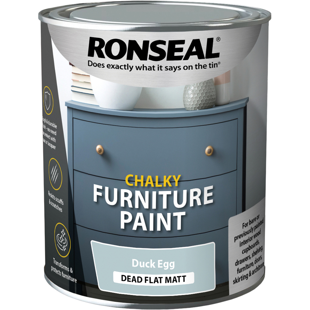 Ronseal Duck Egg Chalky Furniture Paint 750ml Image 2