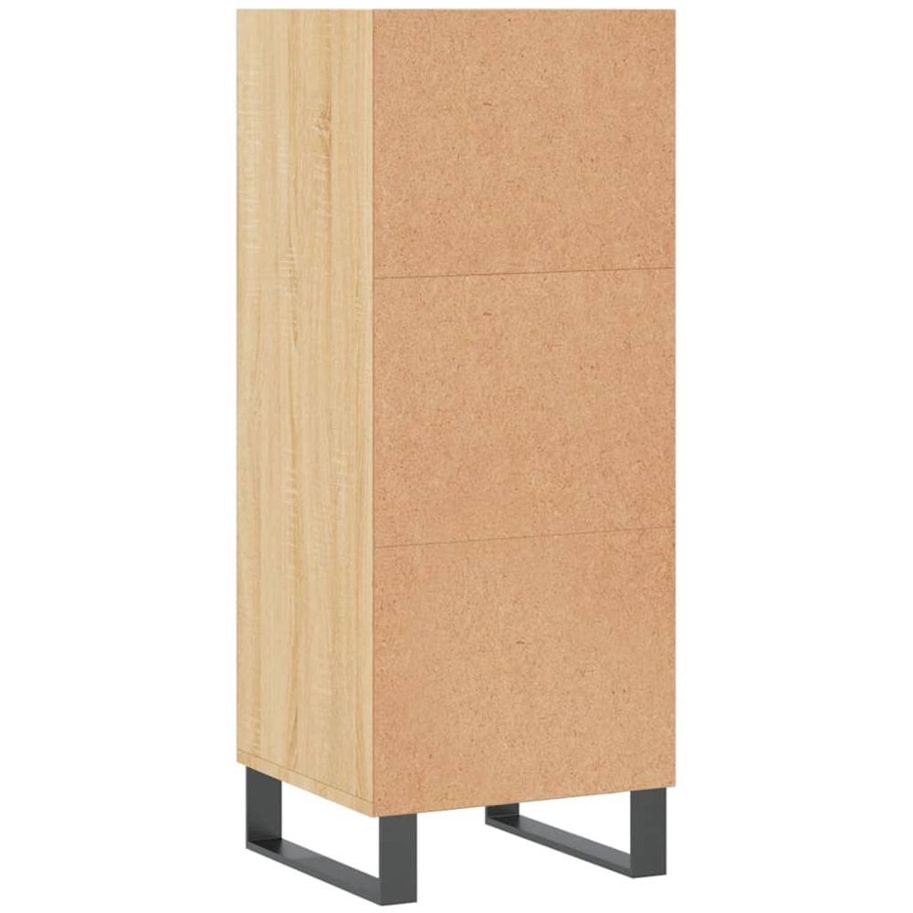 vidaXL 3 Shelf Sonoma Oak Sideboard Image 6