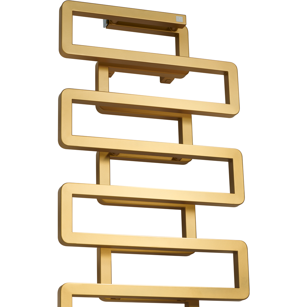 Terma Bookie 2110 BTU Brass Electric Heated Towel Rail 1155 x 500mm Image 3